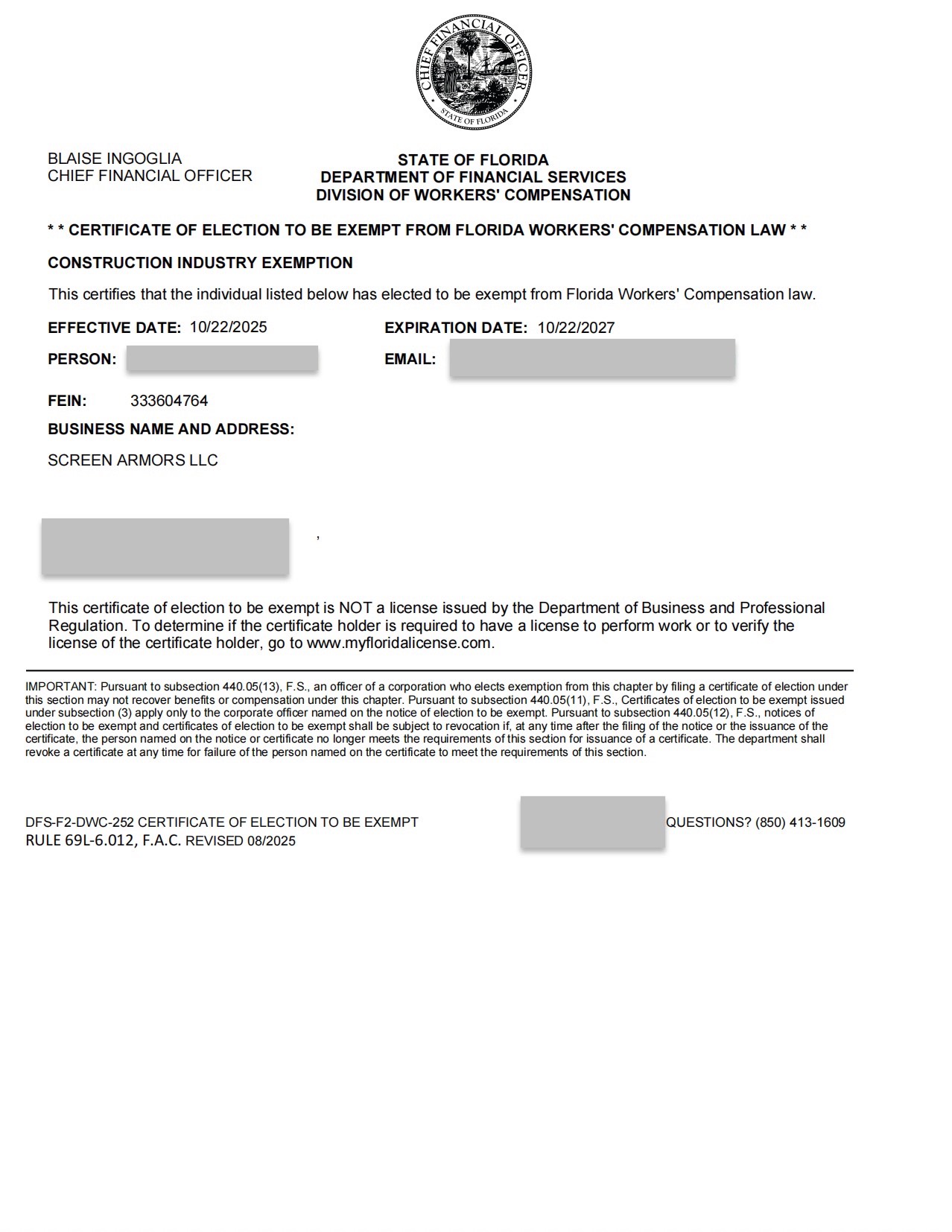 Workers Compensation Proof